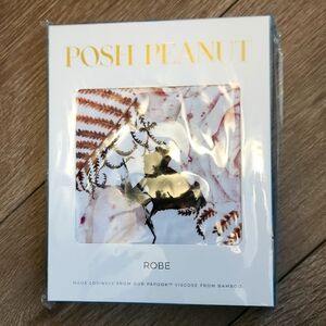 Posh Peanut Black Rose Robe XXL NWT